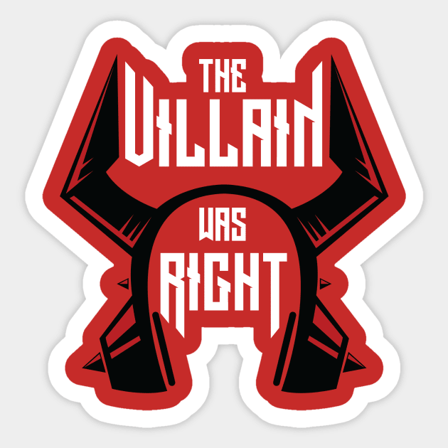 The Villain Was Right Logo New! Sticker by The Villain Was Right